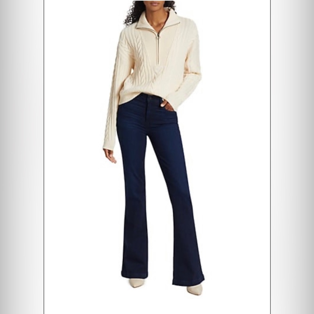 PAIGE Genevieve modern high-rise flair jeans in solstice